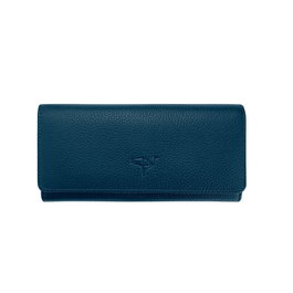 Zoozie Bags Angel Cartera de Mujer Piel Auténtica Azul Petróleo Elegante y Duradera 20cm
